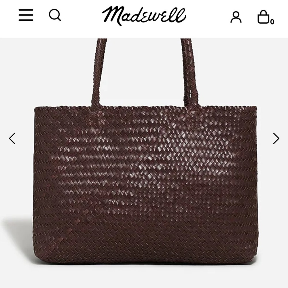 Madewell Dark Brown Woven Tote
